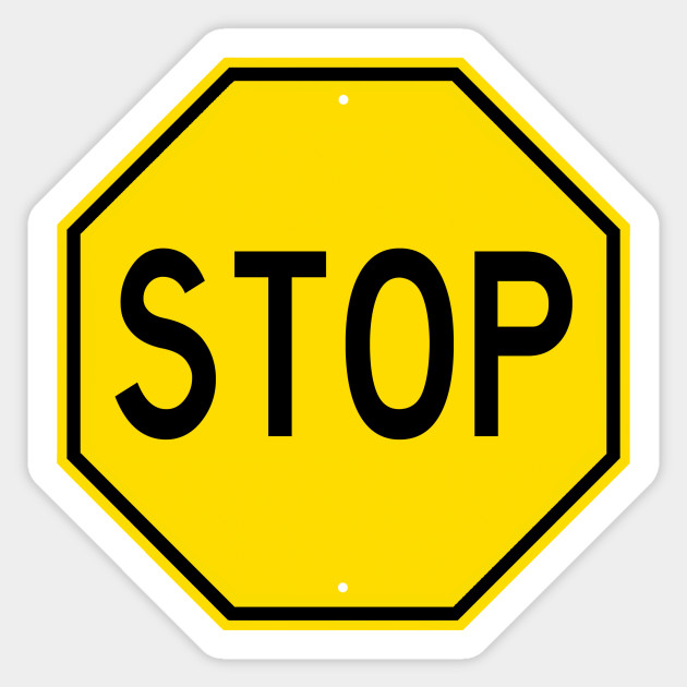 Retro Stop Sign (new) Stop Sign Sticker TeePublic